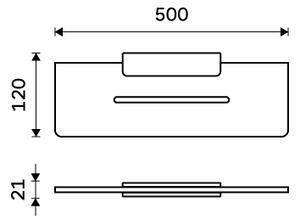 Nimco Polica, 50 cm IXI - MAC X450-90
