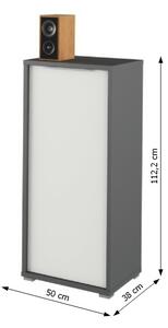 Skrinka Rioma Typ 10 - grafit / biela