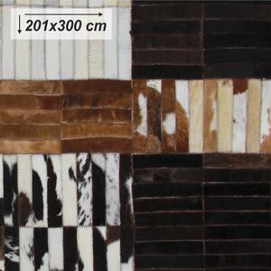 Kožený koberec Typ 4 201x300 cm - vzor patchwork