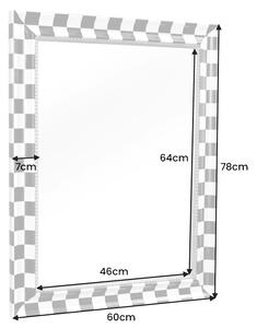 Dizajnové nástenné zrkadlo Hartwell 78 cm čierno-biele