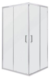 Novoterm Štvorcový sprchový kút NV-Malibu SQ 80x80 chróm/textúra - bez vaničky