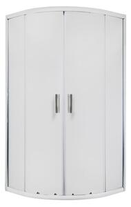 Novoterm Štvrťkruhový sprchový kút NV-Malibu 90x90 chróm/textúra - bez vaničky