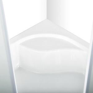 Novoterm Štvrťkruhový sprchový kút NV-Madera 80x80 chróm/potlač + vanička vysoká