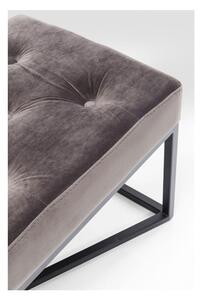 Sivá zamatová lavica Kare Design Crossover, 150 cm