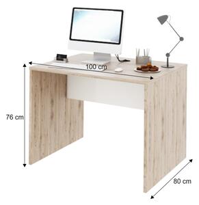 Písací stôl Rioma Typ 12 - san remo / biela