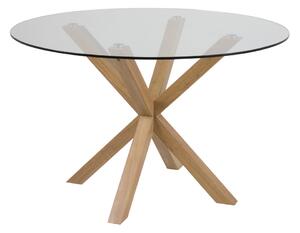 Okrúhly jedálenský stôl Neele 119 cm sklo -