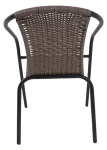 Záhradná stolička Herkules III - čierna / sivá