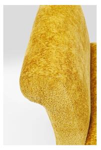 Žltá plyšová lavica Kare Design Motley Hugs