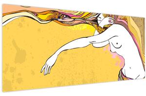 Obraz - Dievča (120x50 cm)