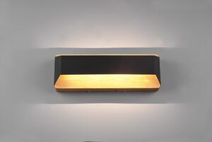 Trio 224819132 LED nástenné svietidlo Arino 1x13,5W | 1500lm | 3000K - 3 fázové stmievanie, drevo, čierna