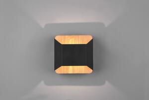 Trio 224810132 LED nástenné svietidlo Arino 1x4,3W | 400lm | 3000K - 3 fázové stmievanie, drevo, čierna