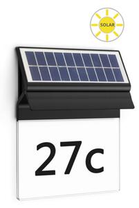 Philips 8720169265462 Outdoor solar Enkara solárne nástenné svietidlo - číslo domu LED 0,2W 17lm 2700K IP44 čierna