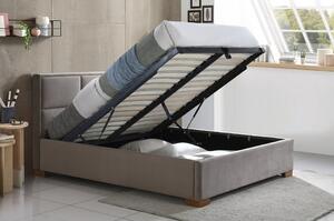 Béžová čalúnená posteľ MAISON VELVET 160 x 200 cm