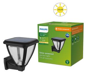 Philips 8720169265707 Outdoor solar Vapora solárne nástenné svietidlo LED 1,5W/200lm 2700K IP44 čierna