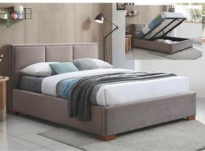 Béžová čalúnená posteľ MAISON VELVET 160 x 200 cm