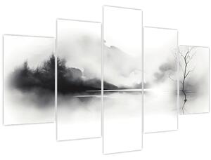 Obraz - Atramentová maľba krajiny (150x105 cm)