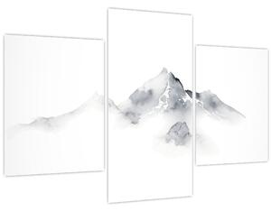 Obraz - Atramentová maľba hôr (90x60 cm)