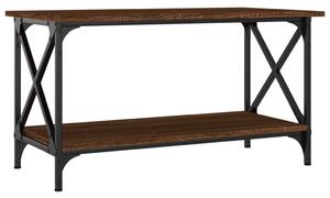 Konferenčný stolík hnedý dub 80x45x45 cm sprac. drevo a železo