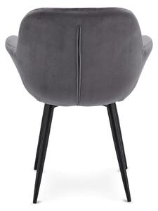 Dizajnová jedálenská stolička Aeacus, šedá