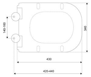 Novoterm WC sedátko NV-Kamet Soft Close Duroplast pre WC NV-Kamet