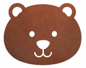 Hnedý ručne tkaný detský koberec z Eko kože 111,5x140 cm Bear XXXL Bull – LIND DNA
