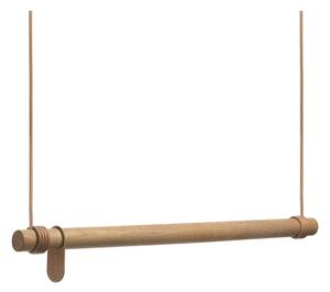 Nástenný stojan na oblečenie z dubového dreva v prírodnej farbe 80x200x4 cm Swing M – LIND DNA