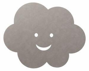 Sivobéžový ručne tkaný detský koberec z Eko kože 70x88 cm Cloud XXL Cloud – LIND DNA