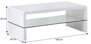 Konferenční stolek, bílá extra vysoký lesk HG, HAGY 0000188125 Tempo Kondela