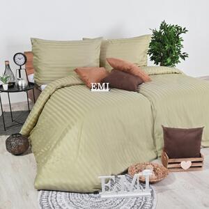 Obliečky damaškové hnedo-olivové EMI: Štandardný set jednolôžko obsahuje 1x 140x200 + 1x 70x90