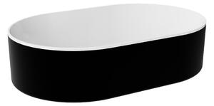 Besco Umývadlo na dosku z liateho mramoru Lova BW Matt UM D 53x34 cm