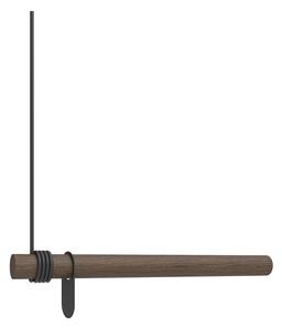Hnedý nástenný vešiak z dubového dreva 50 cm Swing – LIND DNA