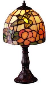 Tiffany stolová lampa KOLIBRÍK 15*29