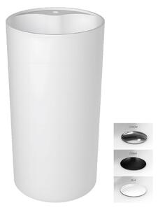 Besco Voľne stojace umývadlo z liateho mramoru Lumen Matt UM VS ø 45 cm BESCO-Typ výpuste: Click-Clack s prepadom, chróm