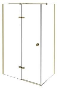 Besco Obdĺžnikový sprchový kút PIXA GOLD R 100x80 (100x90, 120x80, 120x90), výška 195 cm - bez vaničky BESCO-Rozmery: 100x80, BESCO-Orientácia: Ľavá
