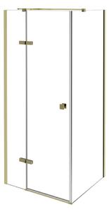 Besco Štvorcový sprchový kút PIXA GOLD SQ 90x90, výška 195 cm - bez vaničky BESCO-Orientácia: Pravá