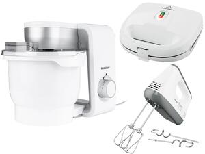 Silvercrest® Kitchen Tools Kuchynský robot SKM 550 B3 + Vaflovač Swew 75 0 D2 + Ručný mixér, biela/strieborná (800005281)