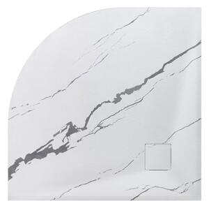 Besco Štvrťkruhová sprchová vanička z SMC kompozitu VEXO MARBLE HR 90x90 BESCO-Rozmery: 90x90