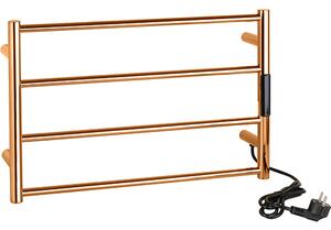 Bemeta Design Elektrický kúpeľňový radiátor / sušiak uterákov 560x370x90 mm, 63W, ružové zlato lesk - 704154081
