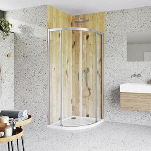 Roth Štvrťkruhový sprchový kút CI R55 - bez vaničky ROTH-Variant: rozmery: 80x80 cm - (CI R55/800 - CI R55 080200 VPE), ROTH-Profily: profily: brillant, výplň: transparent