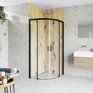Roth Štvrťkruhový sprchový kút CI R55 - bez vaničky ROTH-Variant: rozmery: 90x90 cm - (CI R55/900 - CI R55 090200 NPE), ROTH-Profily: profily: čierna (elox), výplň: transparentná