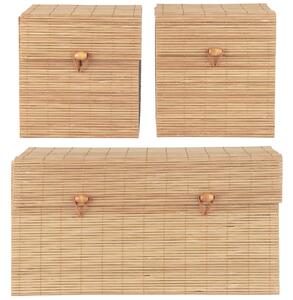 Bambusový úložný box Oblong - set 3 ks