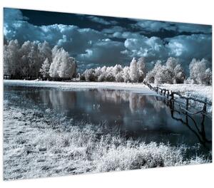 Obraz - Zamrznutá krajina (90x60 cm)