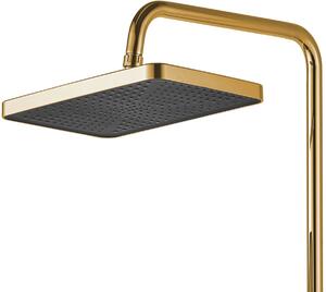 Sprchový set Rea Helix tmavo zlatý - vaňová batéria, dažďová, ručná, bidetová sprcha