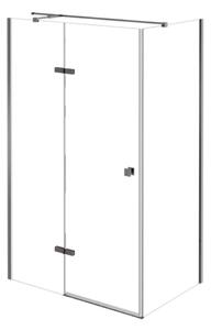 Besco Obdĺžnikový sprchový kút PIXA GUN METAL R 100x80 (100x90, 120x80, 120x90), výška 195 cm - bez vaničky BESCO-Rozmery: 100x80, BESCO-Orientácia: Ľavá
