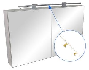 Comodo Zrkadlová skrinka Montana 100 ZS LED-G s osvetlením Any LED 80 G, zlatá