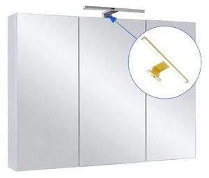 Comodo Zrkadlová skrinka Ticino 80 ZS LED-G s osvetlením Any LED 30 G, zlatá