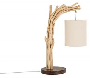 Dizajnová stolná lampa Arielle, 60 cm, náplavové drevo