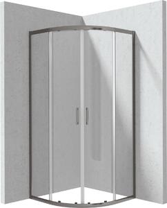 Deante Štvrťkruhový sprchovací kút Funkia 90x90 cm - KYP D099P, titán - bez vaničky