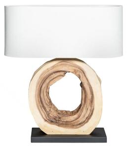 Dizajnová stolná lampa Deandre, 61 cm orech