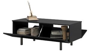 Konferenčný stolík Scalia II 120 2K s úložným priestorom - čierny mat / Čierny Nohy